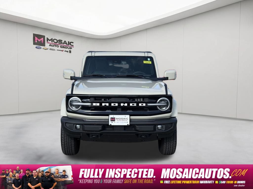 Used 2025 Ford Bronco 4-Door Outer Banks with VIN 1FMEE8BP1SLB59056 for sale in Zumbrota, Minnesota