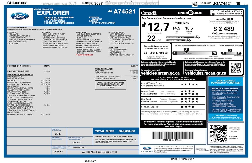 Used 2018 Ford Explorer XLT 4WD SUV