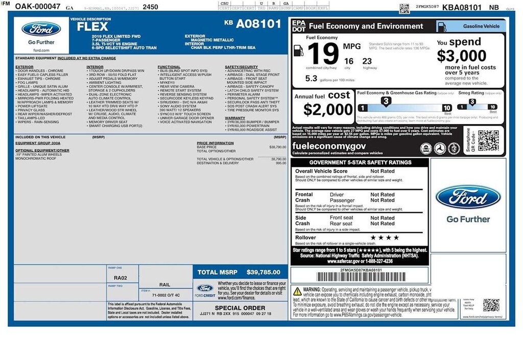 Used 2019 Ford Flex Limited FWD SUV