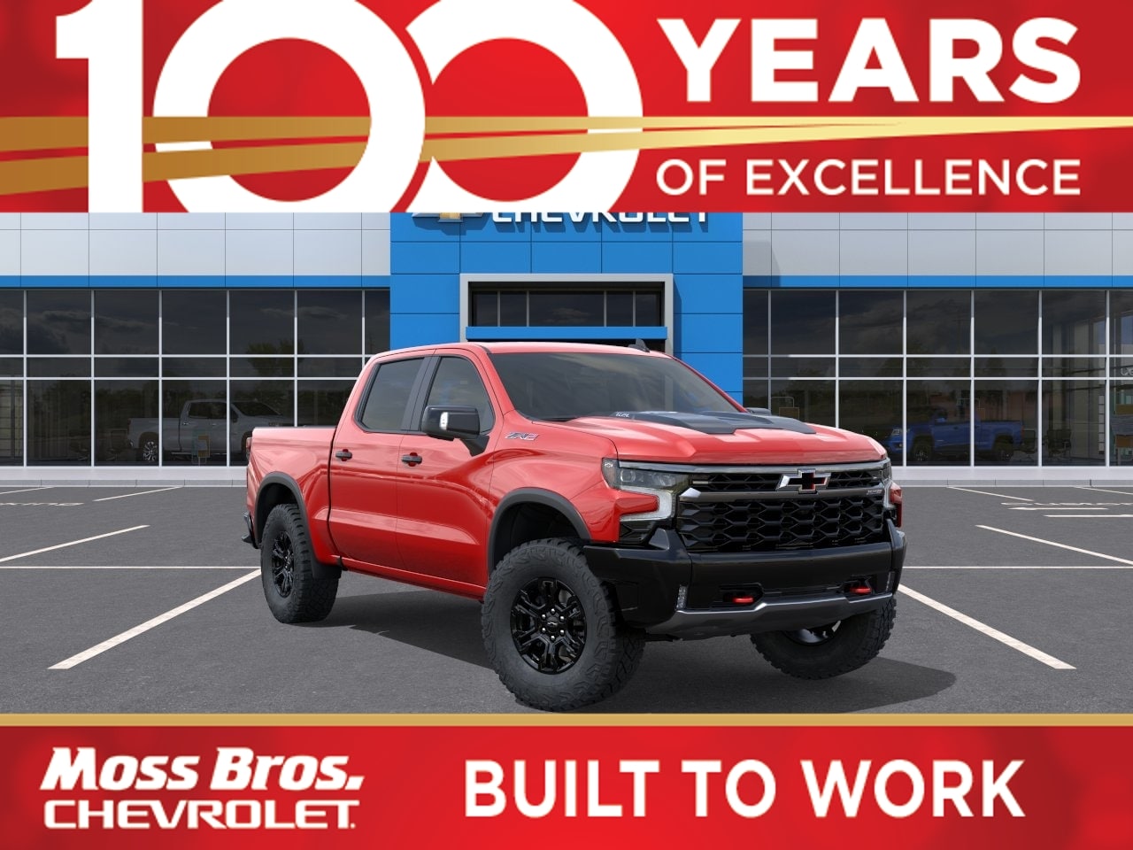 Red Hot 2026 Chevrolet Silverado 1500 Pickup Truck Four-Wheel Drive Automatic