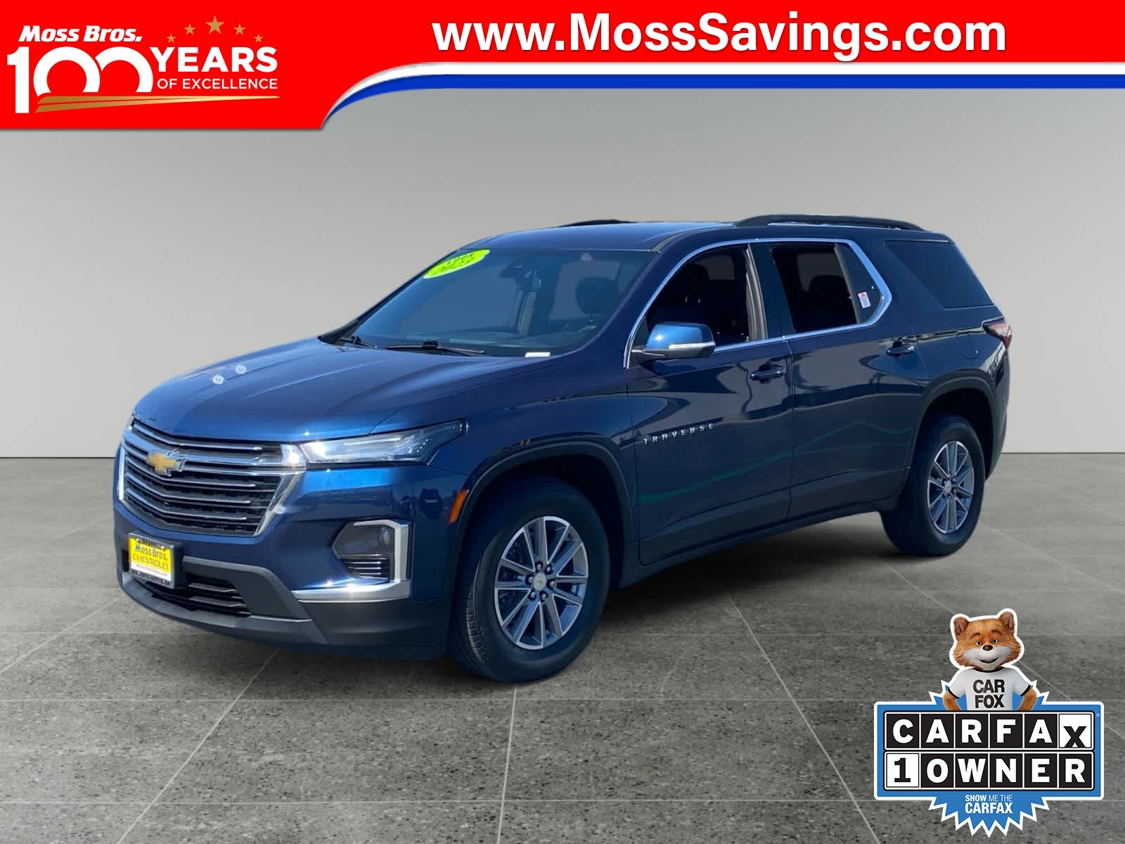 Northsky Blue 2023 Chevrolet Traverse SUV / Crossover Four-Wheel Drive Automatic