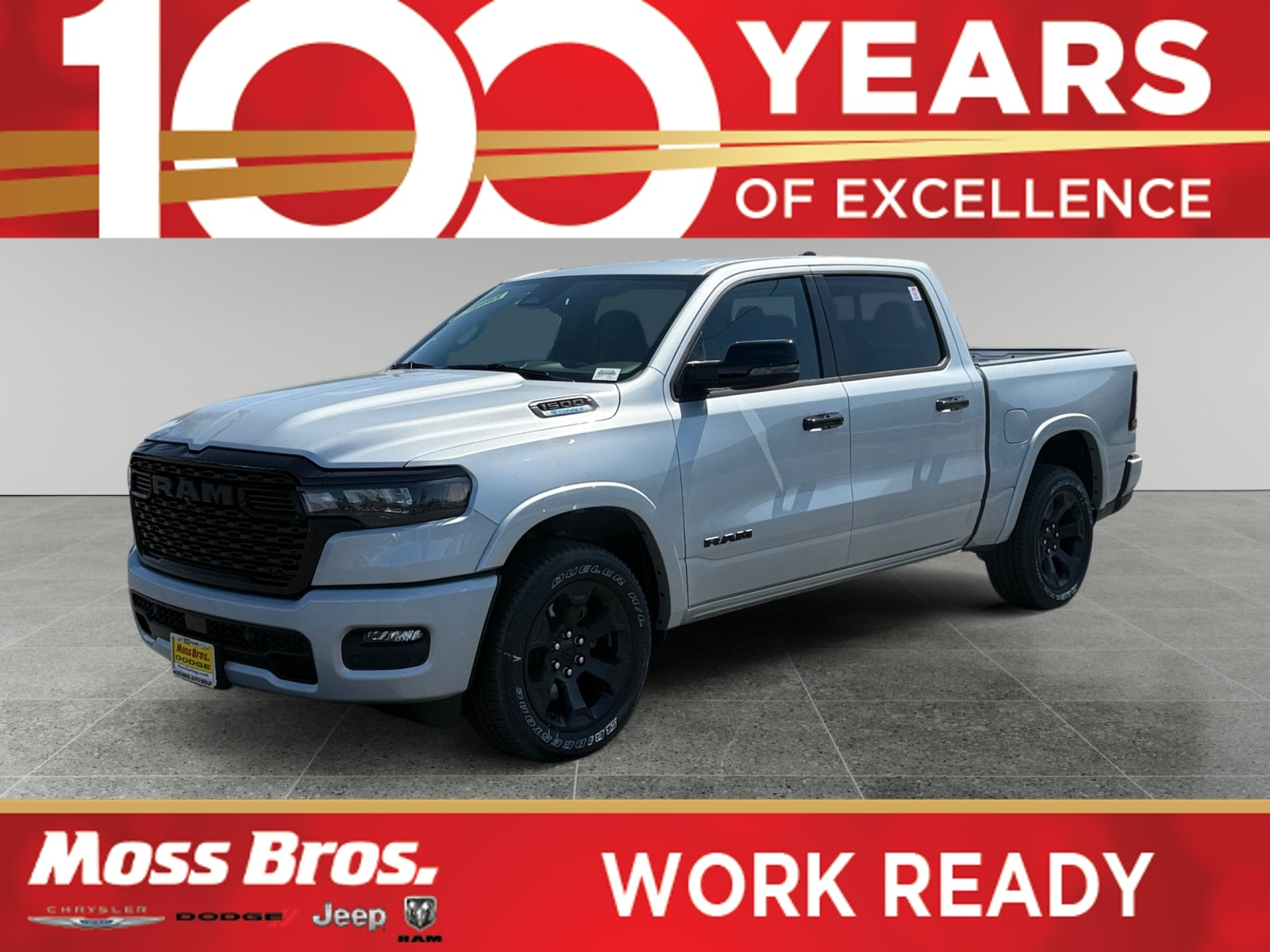 Silver Zynith 2026 RAM 1500 Pickup Truck Four-Wheel Drive Automatic