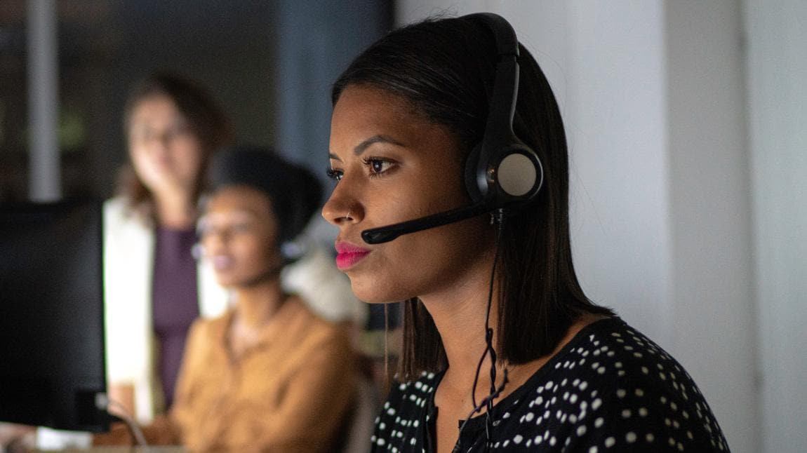 A friendly call operator ready to help