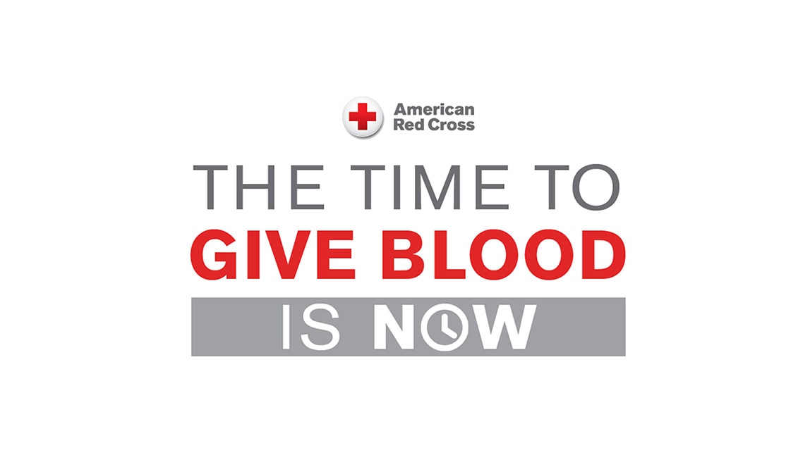 American Red Cross. The time to give blood is now.