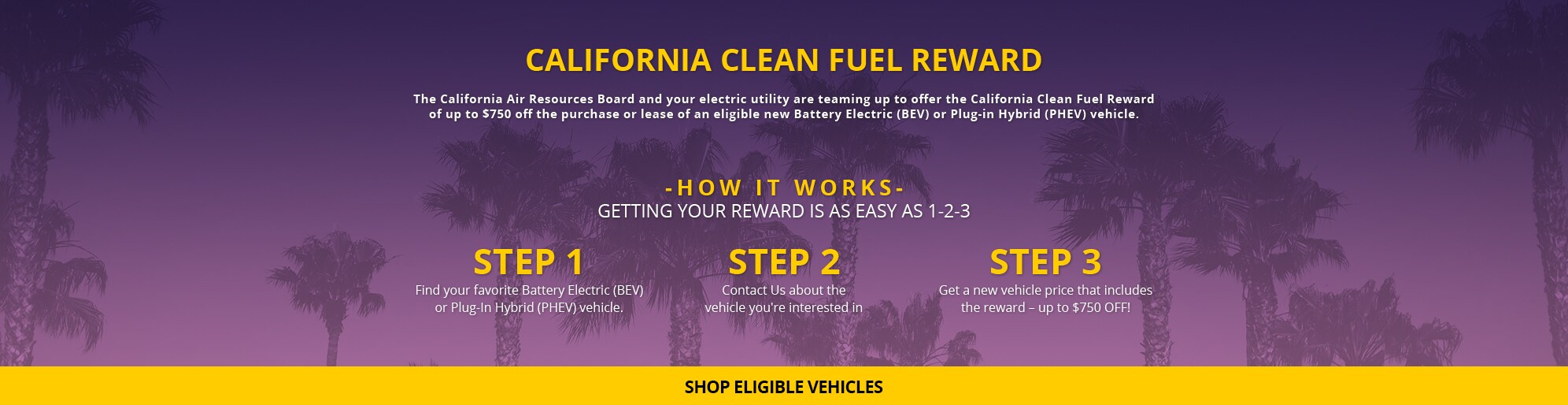 California Clean Reward Program Banner