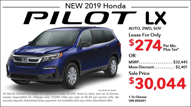 New Honda Specials Moss Bros Honda