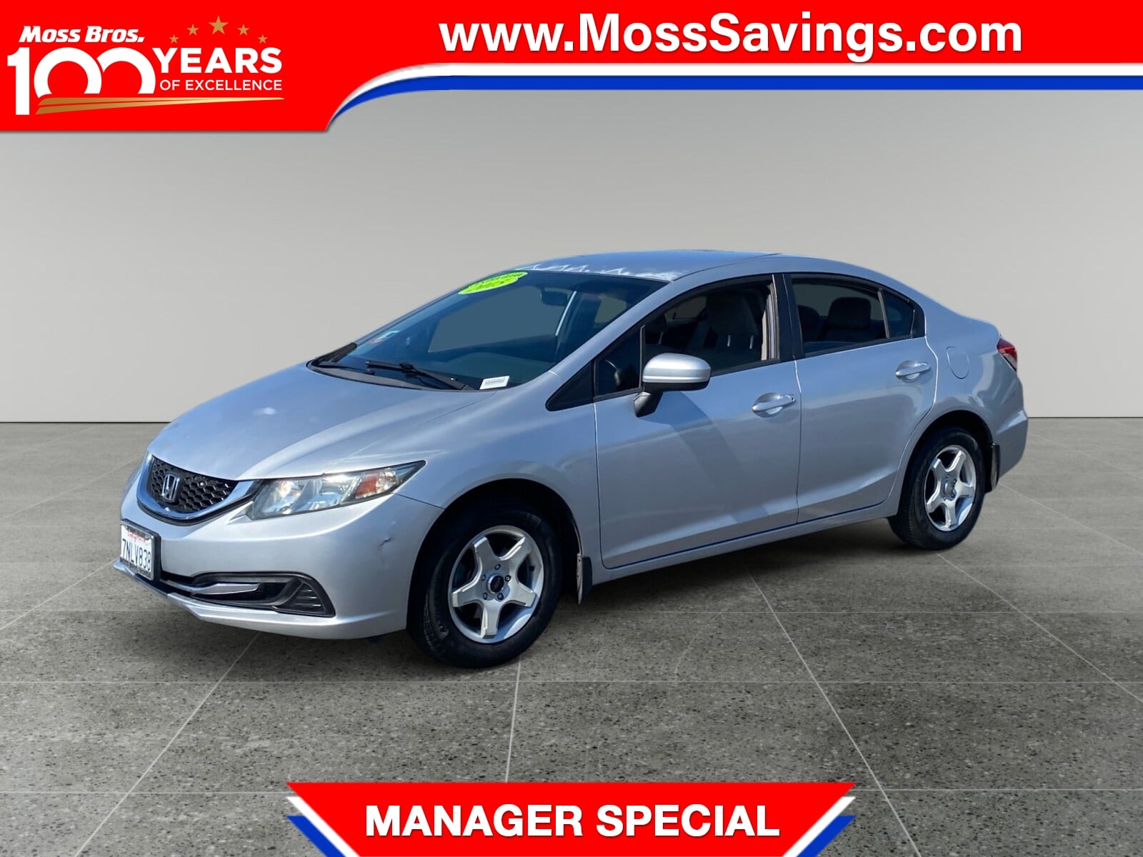 Alabaster Silver Metallic 2015 Honda Civic Sedan Front-Wheel Drive Automatic