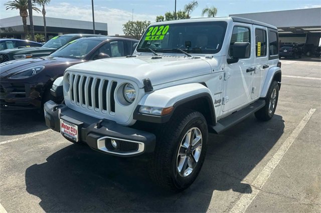 Used 2020 Jeep Wrangler Unlimited Sahara with VIN 1C4HJXEN2LW127881 for sale in Bakersfield, CA