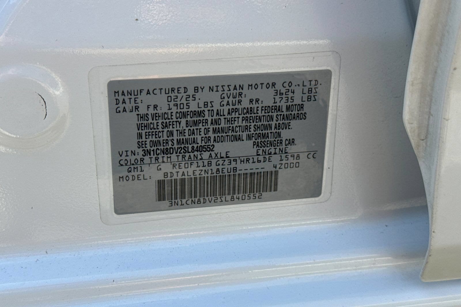 2025 Nissan Versa Sedan S - Photo 27