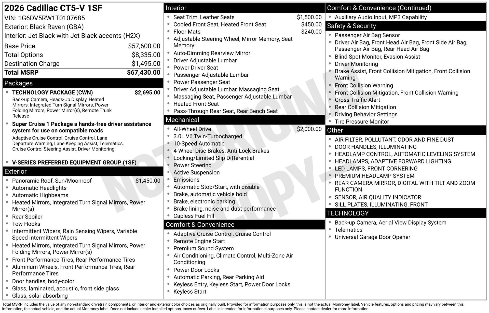 2026 Cadillac CT5 V-Series's photo