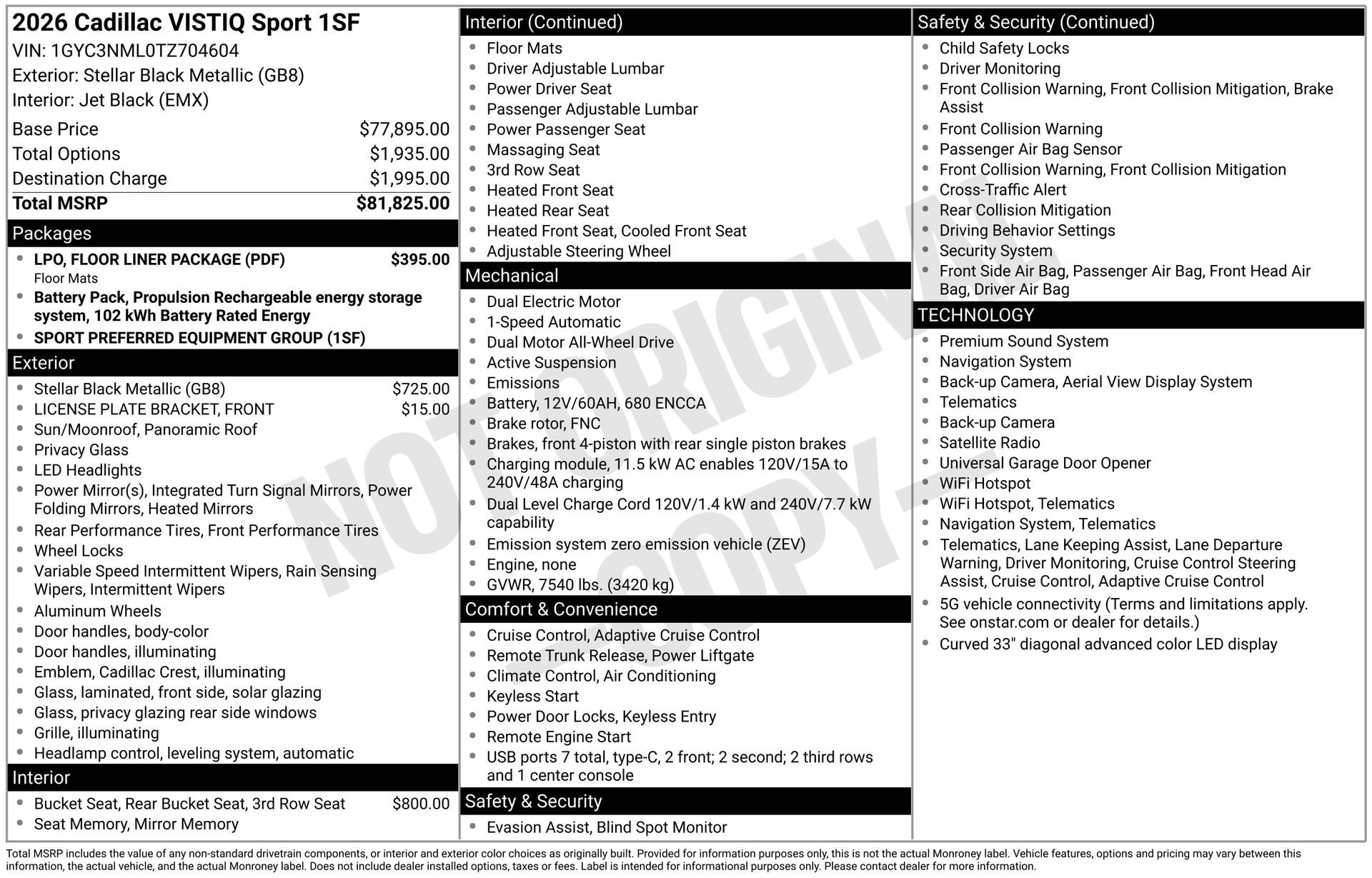 2026 Cadillac VISTIQ