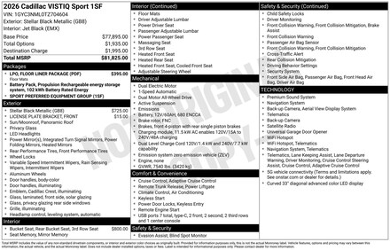 2026 CADILLAC VISTIQ Sport SUV