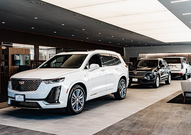 Inside the showroom at Motor Werks Cadillac