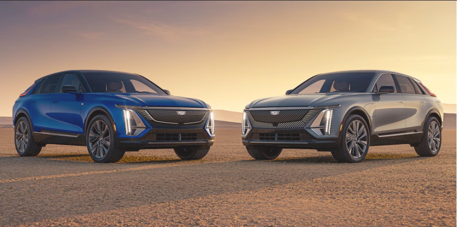 Two 2026 Cadillac LYRIQ models parked
