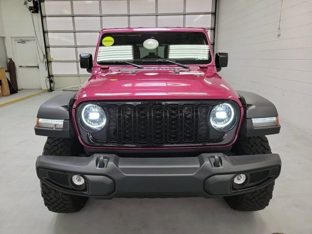 Certified 2024 Jeep Wrangler 4-Door Willys with VIN 1C4PJXDG0RW336365 for sale in Wilkes-Barre, PA