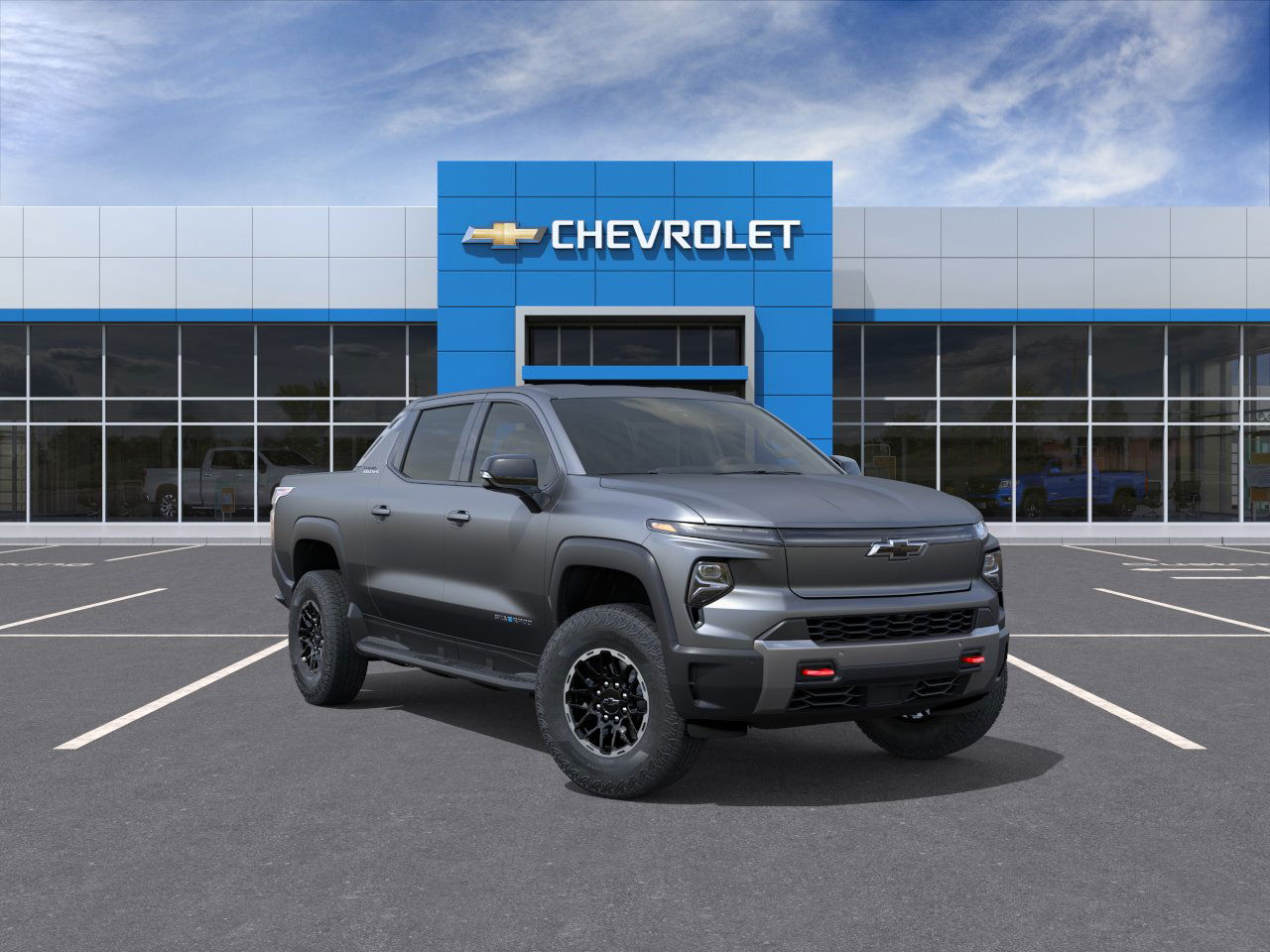 Magnus Gray Matte Metallic 2026 Chevrolet Silverado EV Trail Boss Crew Cab (Extended Range) e4WD Pickup Truck All-Wheel Drive Automatic