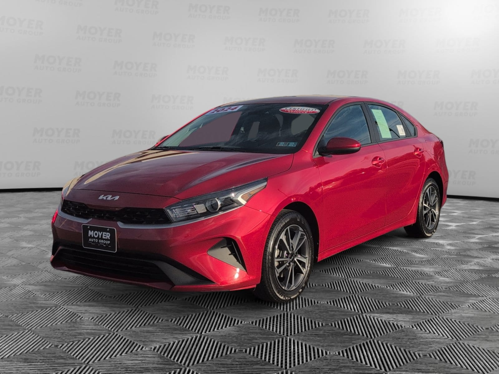 Currant Red 2024 Kia Forte Sedan Front-Wheel Drive Continuously Variable Transmission