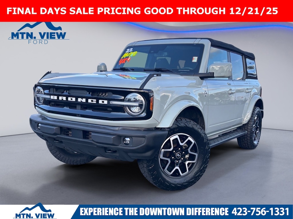 Certified 2022 Ford Bronco Outer Banks SUV
