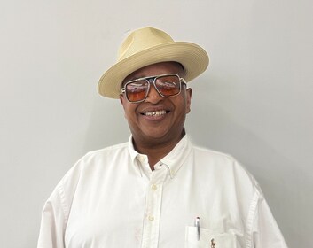 Staff member Curtis Prysock "The Phat Kat in the Hat" from ID_f3492f