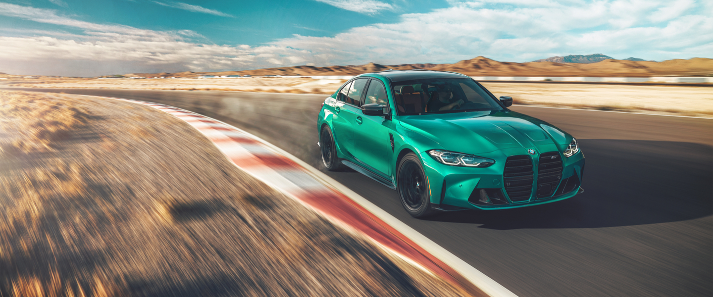 BMW M3 2021 BMW M3 running around a race track