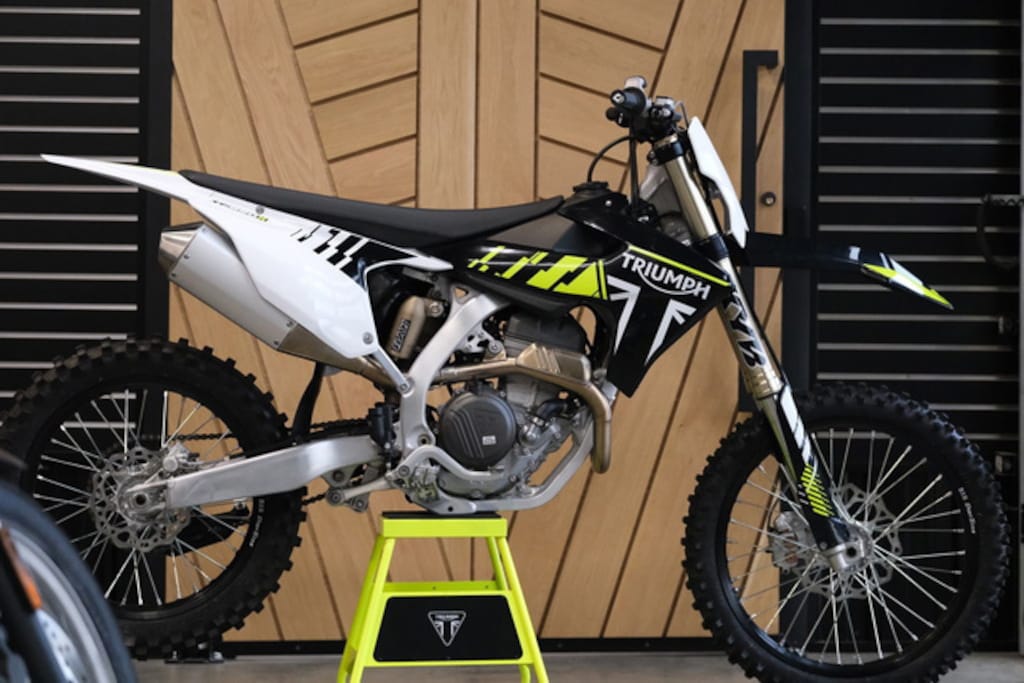 New 2024 Triumph TF 250-X Racing/Yellow/Black/White MotorCycle
