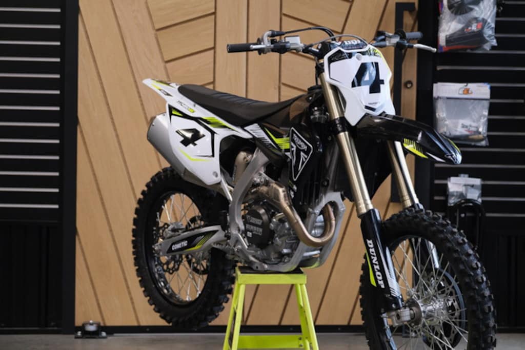 New 2025 Triumph TF 450-RC Edition Jet Blackpure White MotorCycle