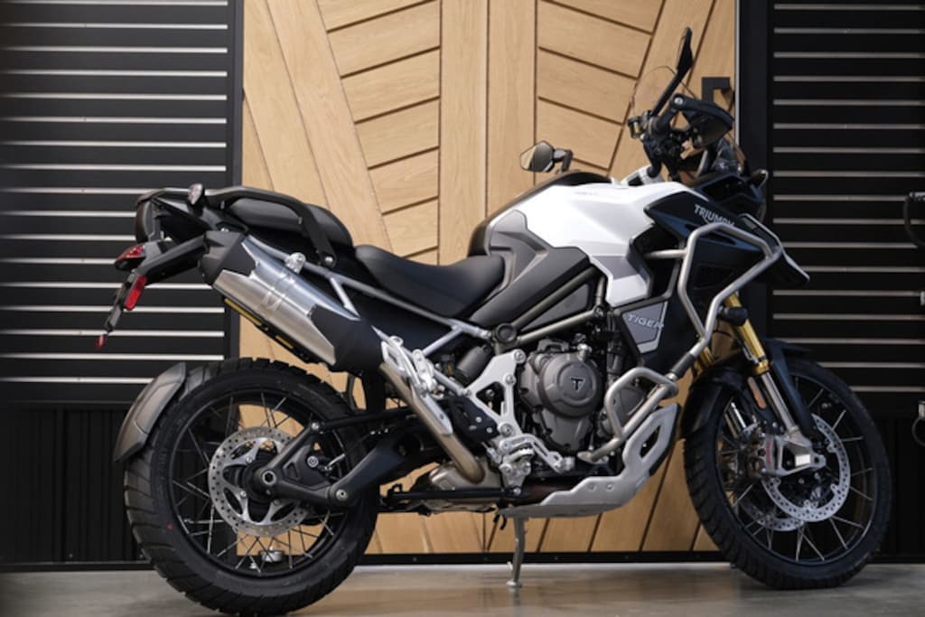New 2023 Triumph Tiger 1200 Rally Explorer Snowdonia White MotorCycle