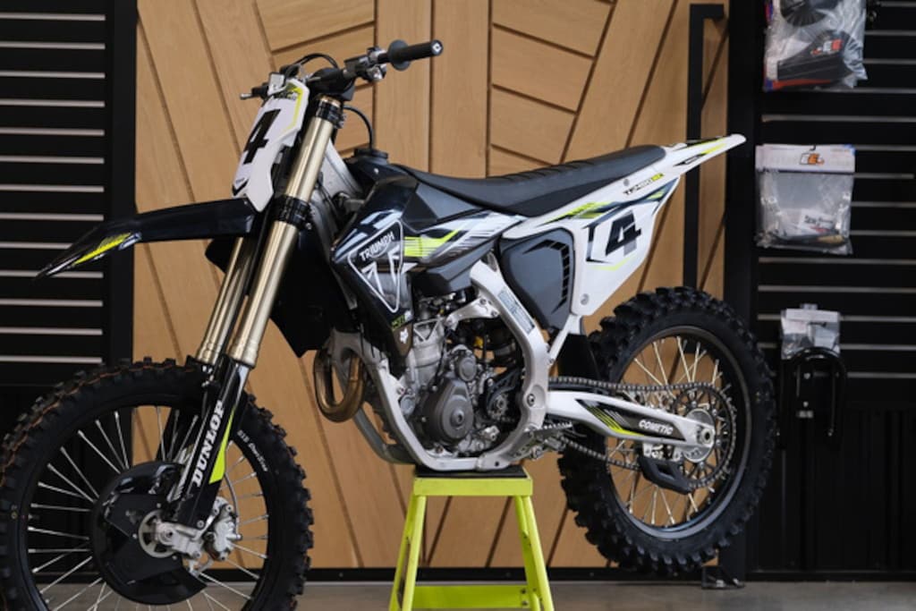 New 2025 Triumph TF 450-RC Edition Jet Blackpure White MotorCycle
