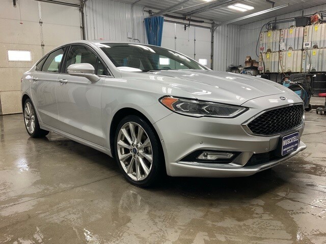 Used 2017 Ford Fusion Platinum with VIN 3FA6P0D97HR193862 for sale in Hawley, Minnesota