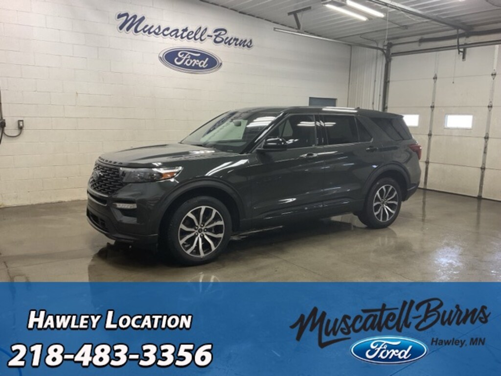 Used 2022 Ford Explorer SUV STLine Green for Sale in Hawley MN Stock