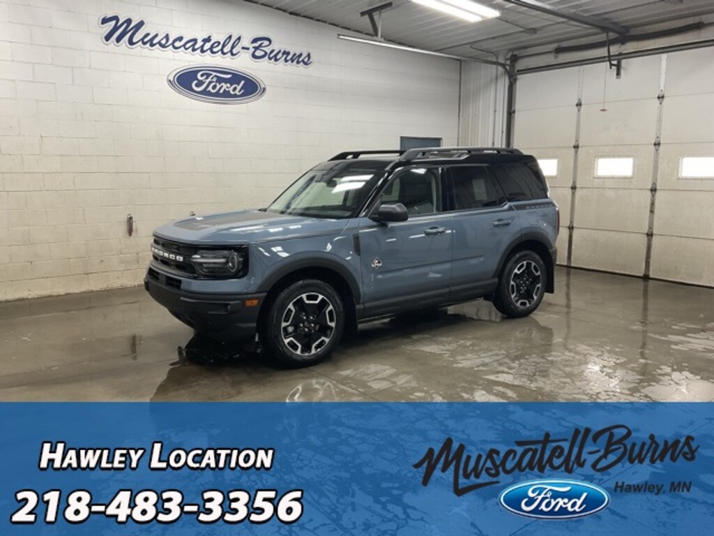 New 2024 Ford Bronco Sport SUV Outer Banks Azure Gray Metallic TriCoat