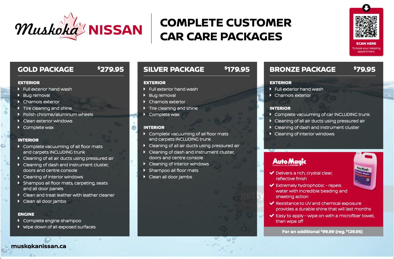 Complete Customer Car Care Packages in Bracebridge, ON