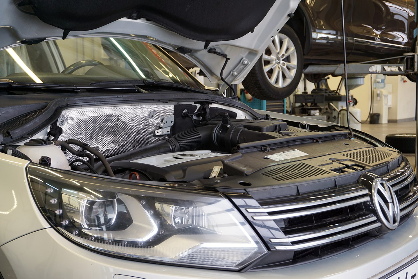 Volkswagen being serviced