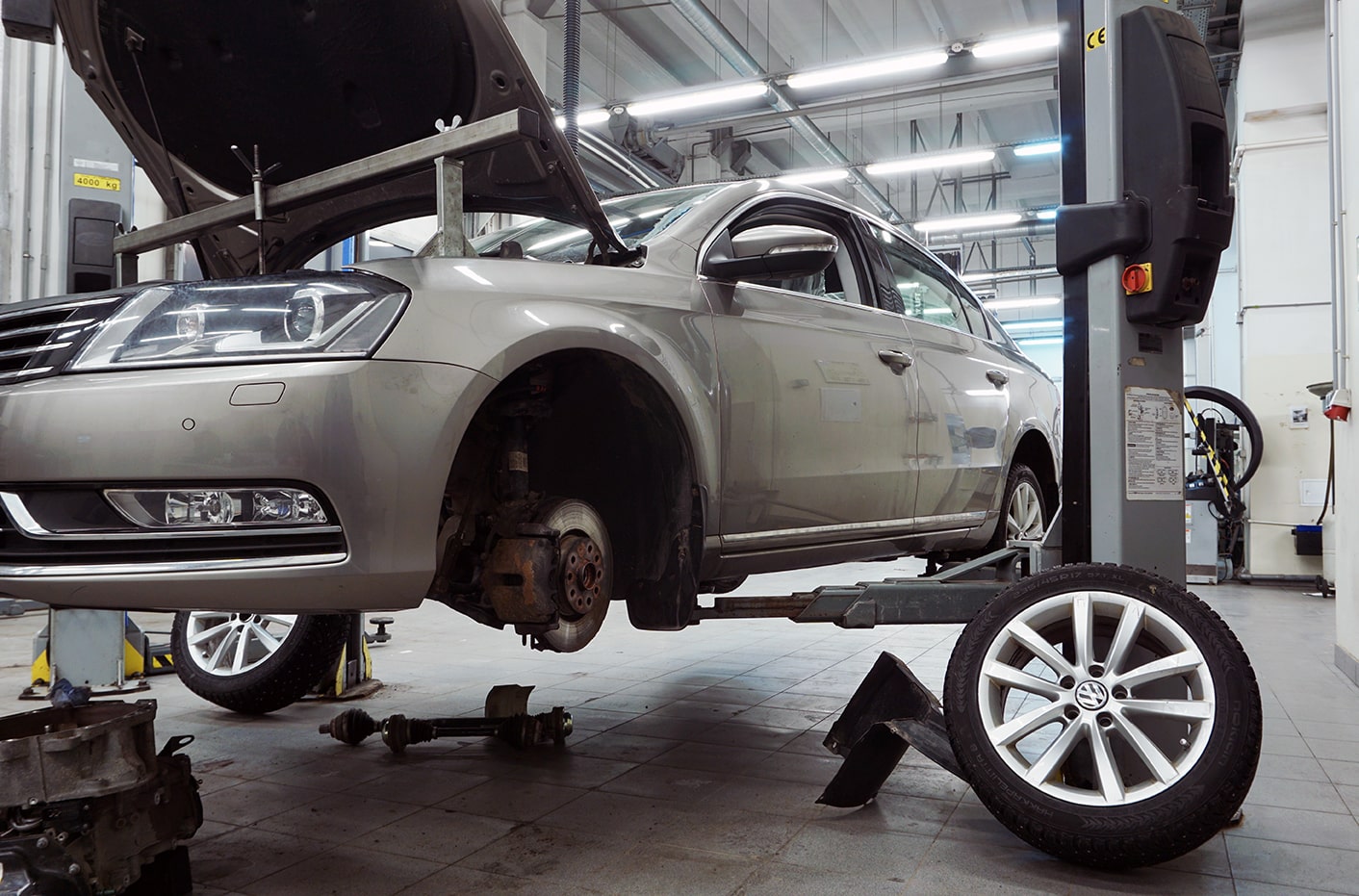 Volkswagen being serviced