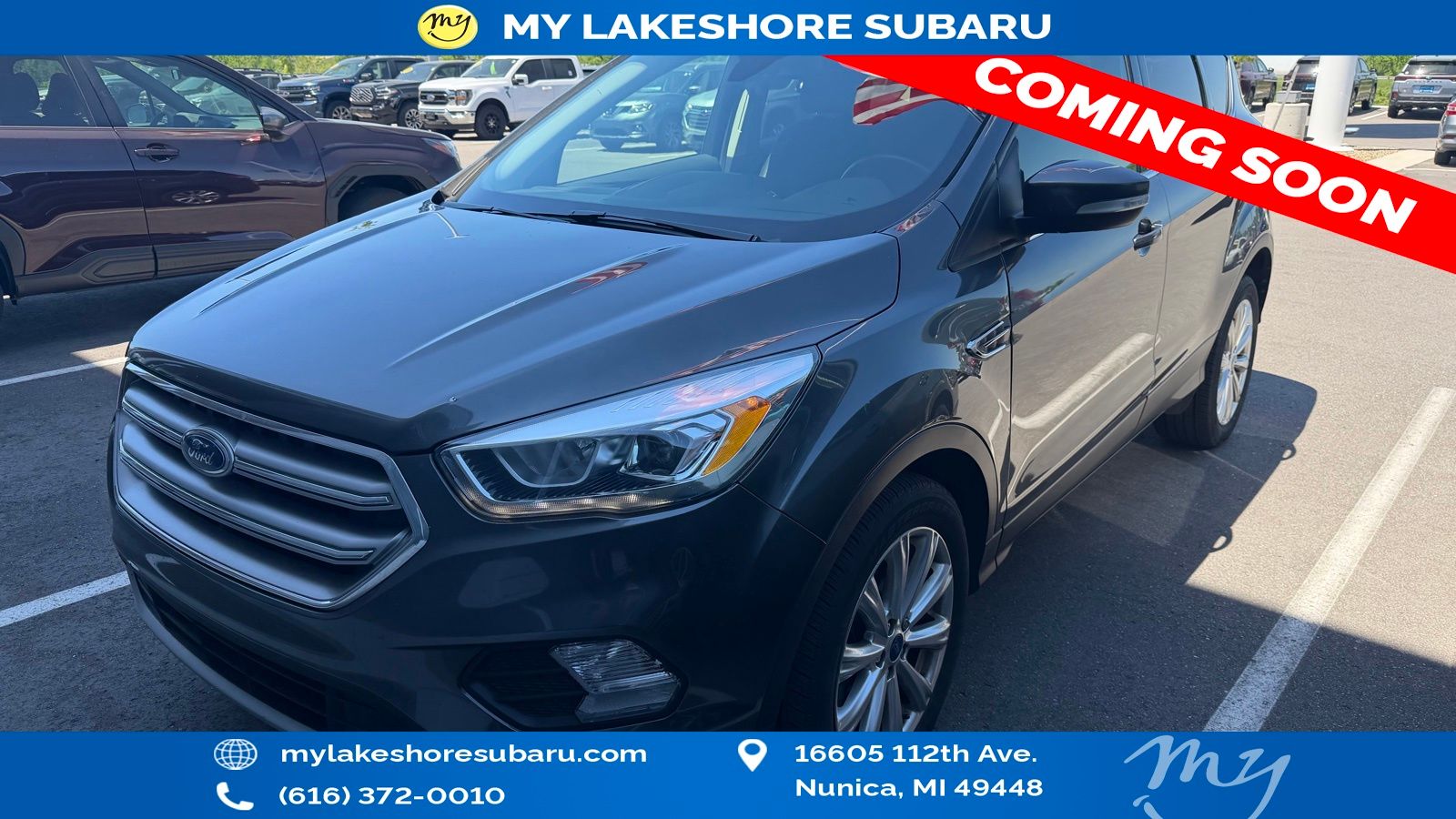 Used 2017 Ford Escape Titanium with VIN 1FMCU9JD3HUD08092 for sale in Alma, MI