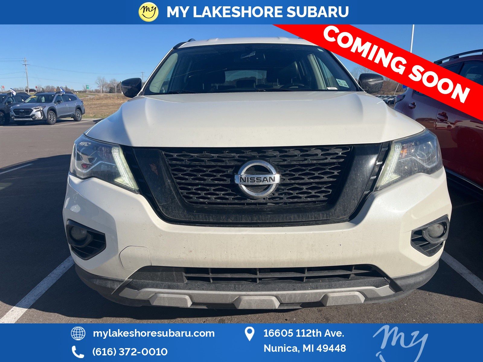 Used 2019 Nissan Pathfinder SV with VIN 5N1DR2MN6KC619952 for sale in Muskegon, MI