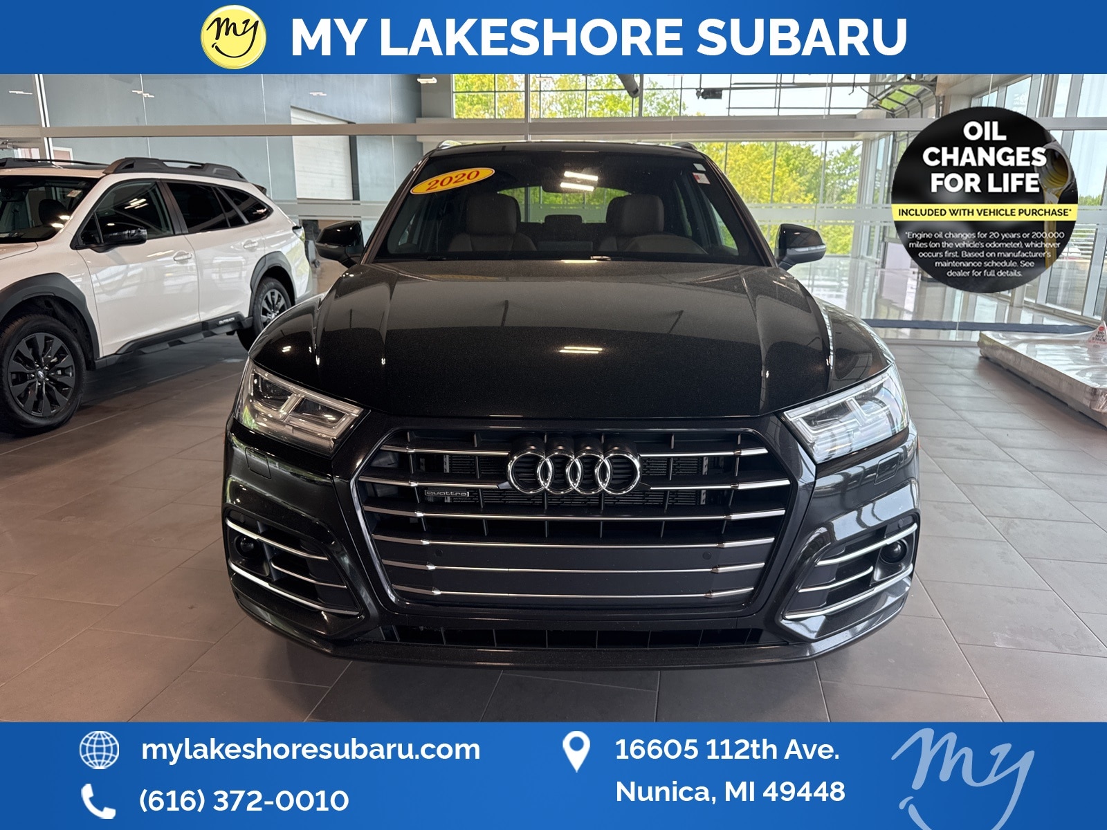 Used 2020 Audi Q5 Premium Plus with VIN WA1E2AFY7L2074733 for sale in Nunica, MI
