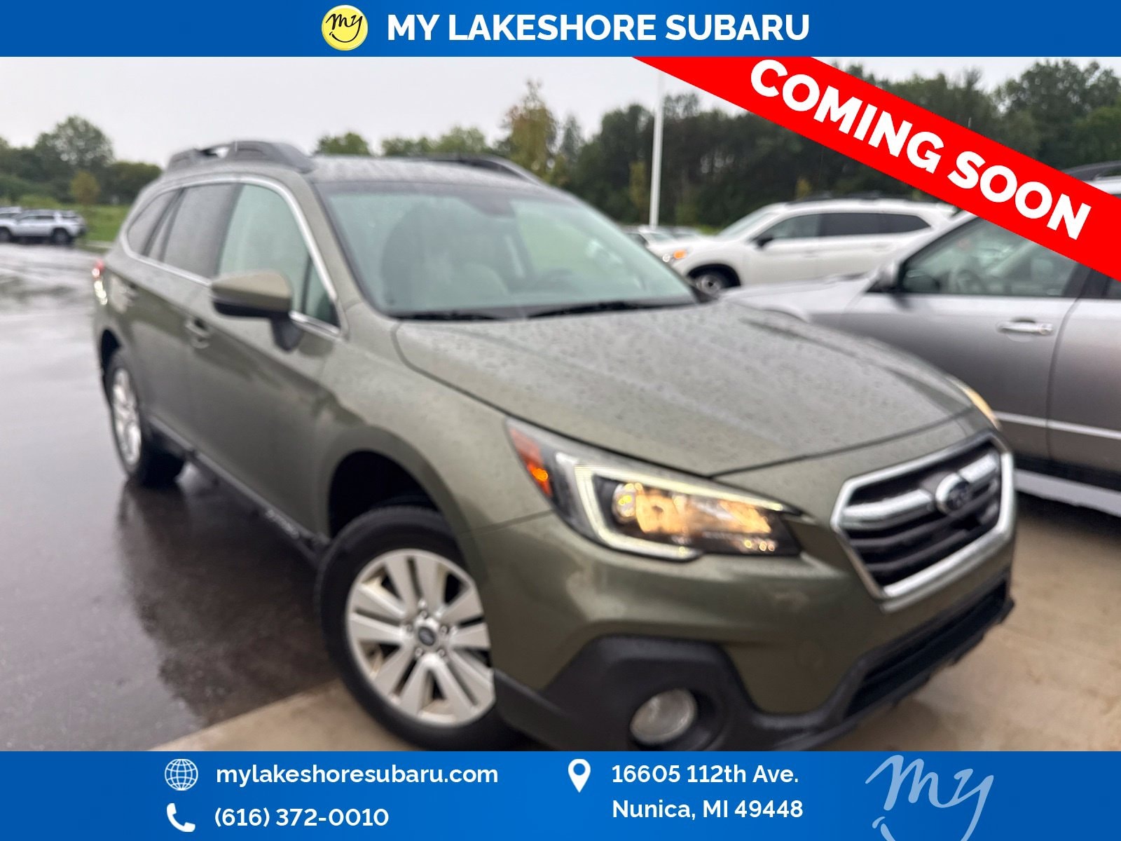 Used 2018 Subaru Outback Premium with VIN 4S4BSAFC3J3239497 for sale in Nunica, MI