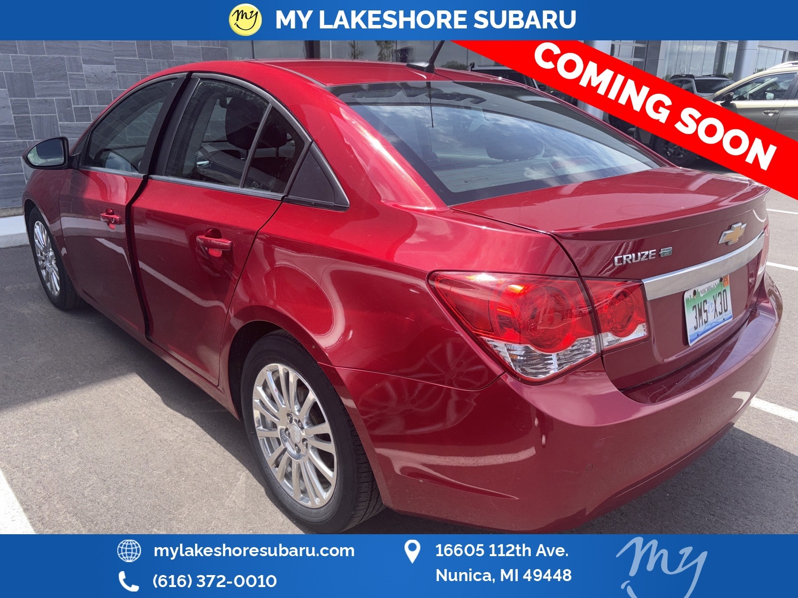 Used 2012 Chevrolet Cruze ECO with VIN 1G1PJ5SC0C7359417 for sale in Nunica, MI
