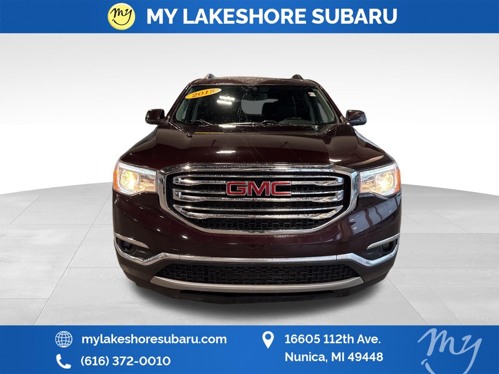Used 2018 GMC Acadia SLT-1 with VIN 1GKKNULS3JZ188982 for sale in Muskegon, MI