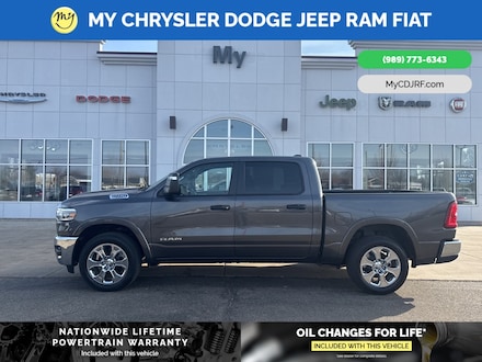 Featured New 2025 Ram 1500 BIG HORN CREW CAB 4X4 5'7 BOX Pickup for sale in Mt. Pleasant, MI