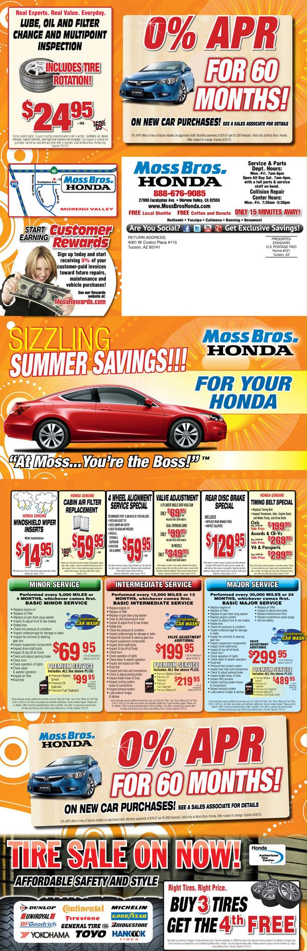 Honda Auto Repair Specials in Moreno Valley Car Service