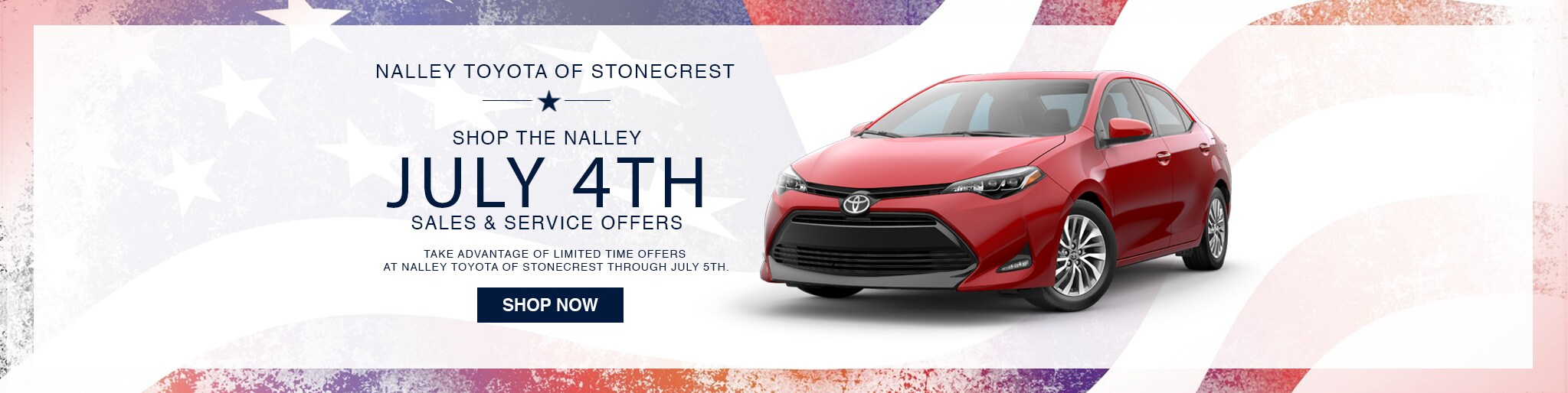 Toyota 4th of July Specials Fourth of July Deals on Service