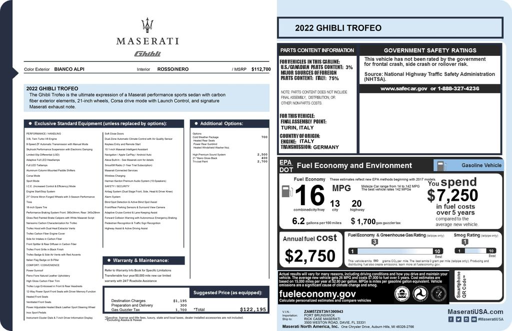 2022 Maserati Ghibli Trofeo - Photo 12