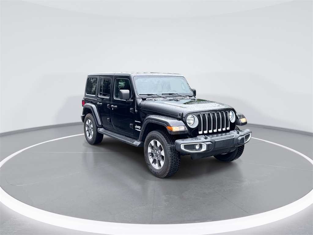 Used 2021 Jeep Wrangler Unlimited Sahara with VIN 1C4HJXEN7MW718791 for sale in Indianapolis, IN