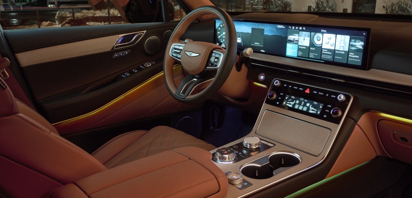 Inside the GV80 GV80 interior at genesis of carmel