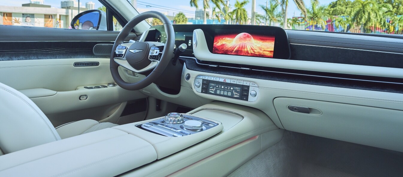 Inside the G90 G90 interior at genesis of carmel