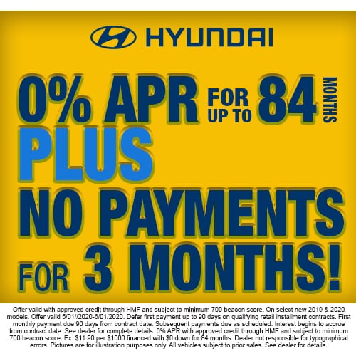 0 Apr X 84 Months Plus No Payments For 3 Months Napleton Hyundai Of Carmel