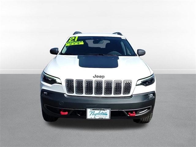 Used 2021 Jeep Cherokee Trailhawk with VIN 1C4PJMBX6MD253142 for sale in Oak Lawn, IL