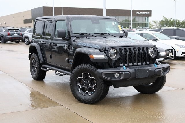 Used 2021 Jeep Wrangler Unlimited Rubicon 4XE with VIN 1C4JJXR65MW835452 for sale in Hazelwood, MO